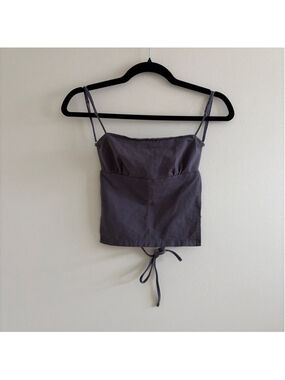 Women's edikted Charcoal Crop Top XS with Pink Accent